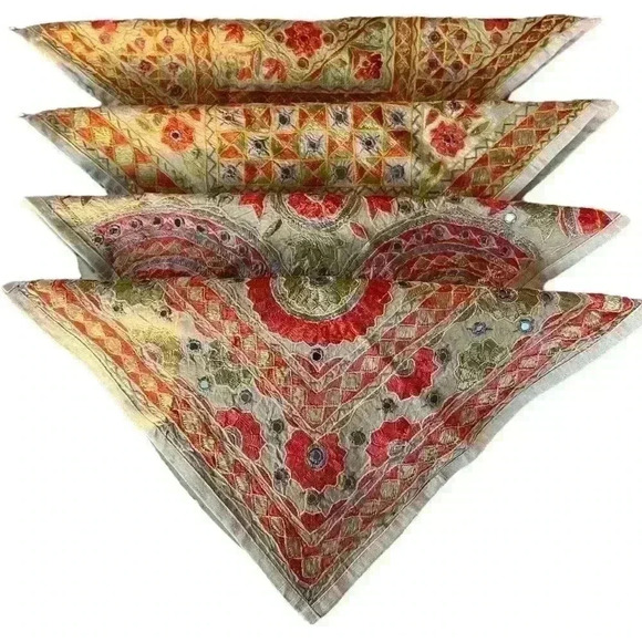 Set of 4 boho square envelope style handmade pillow cushion covers - Picture 1 of 5